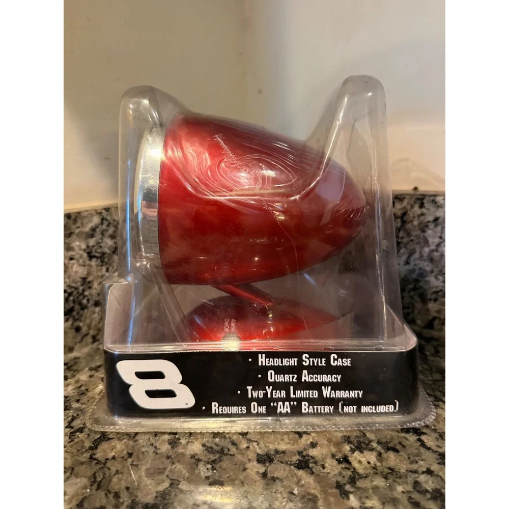 Dale Earnhardt Jr 8 Budweiser NASCAR Headlight Retro Alarm Clock Red New Sealed